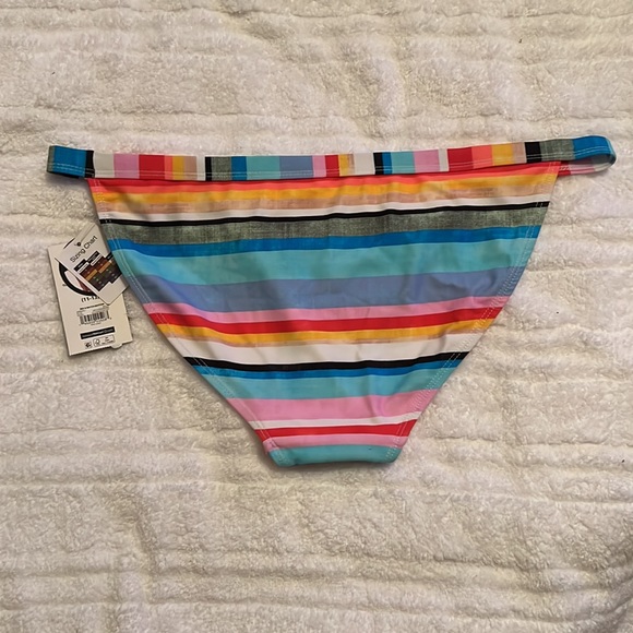 NWT No Boundaries striped multi colored bikini bottom in size L - Picture 2 of 9